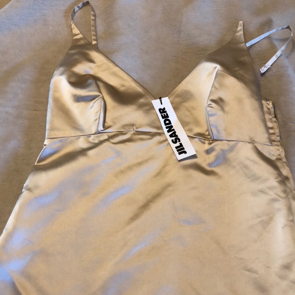 Jil Sander champagne gold top NWT